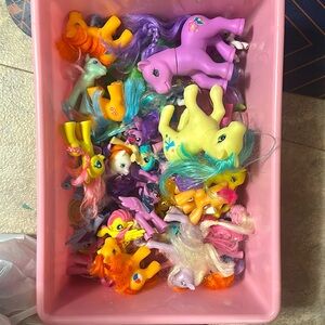 Lot of My Little Pony figurines.